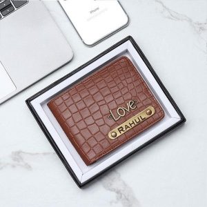 Personalized Brick Men’s wallet with charm