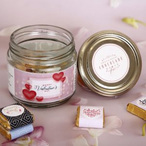 Personalized Glass Jar Chocolate Gifts for Girlfriend