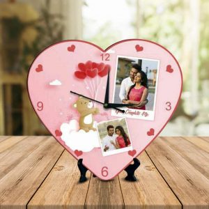 Personalized Heart Shape Table Clock