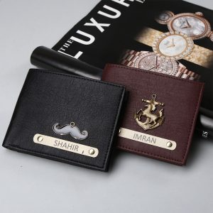 Premium quality Men’s wallet with name and charm