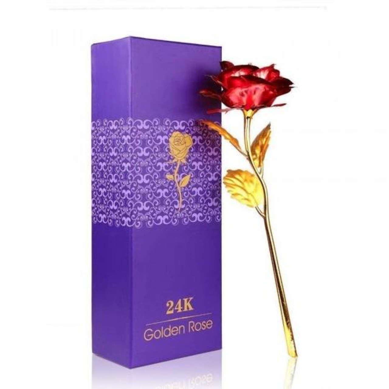 24K ARTIFICIAL RED ROSE WITH GIFT BOX