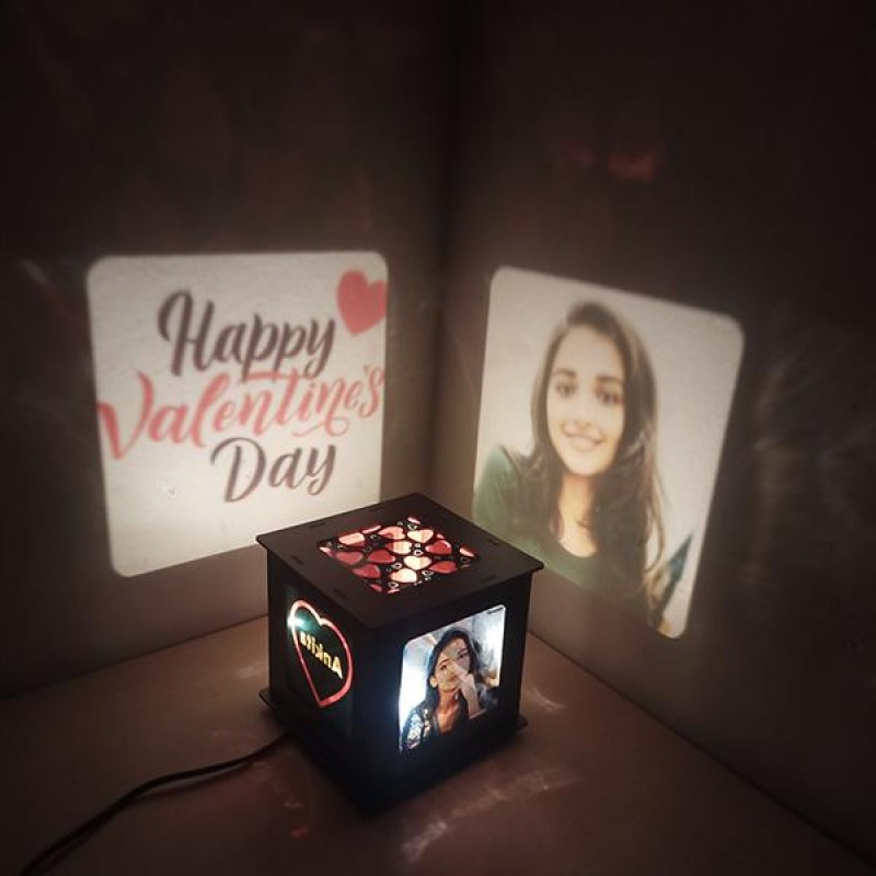 Customize Valentine Wooden Photo Shadow Box