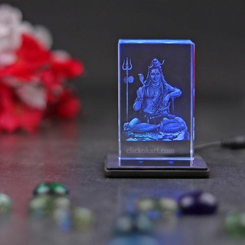 Lord Shiva rectangle shape crystal
