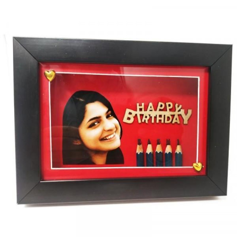 Handmade Pencil Carving Art With Photo Frame