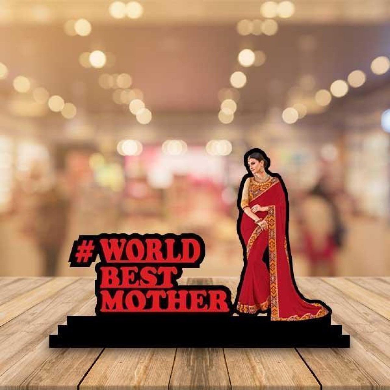 World Best Mother Photo Statue