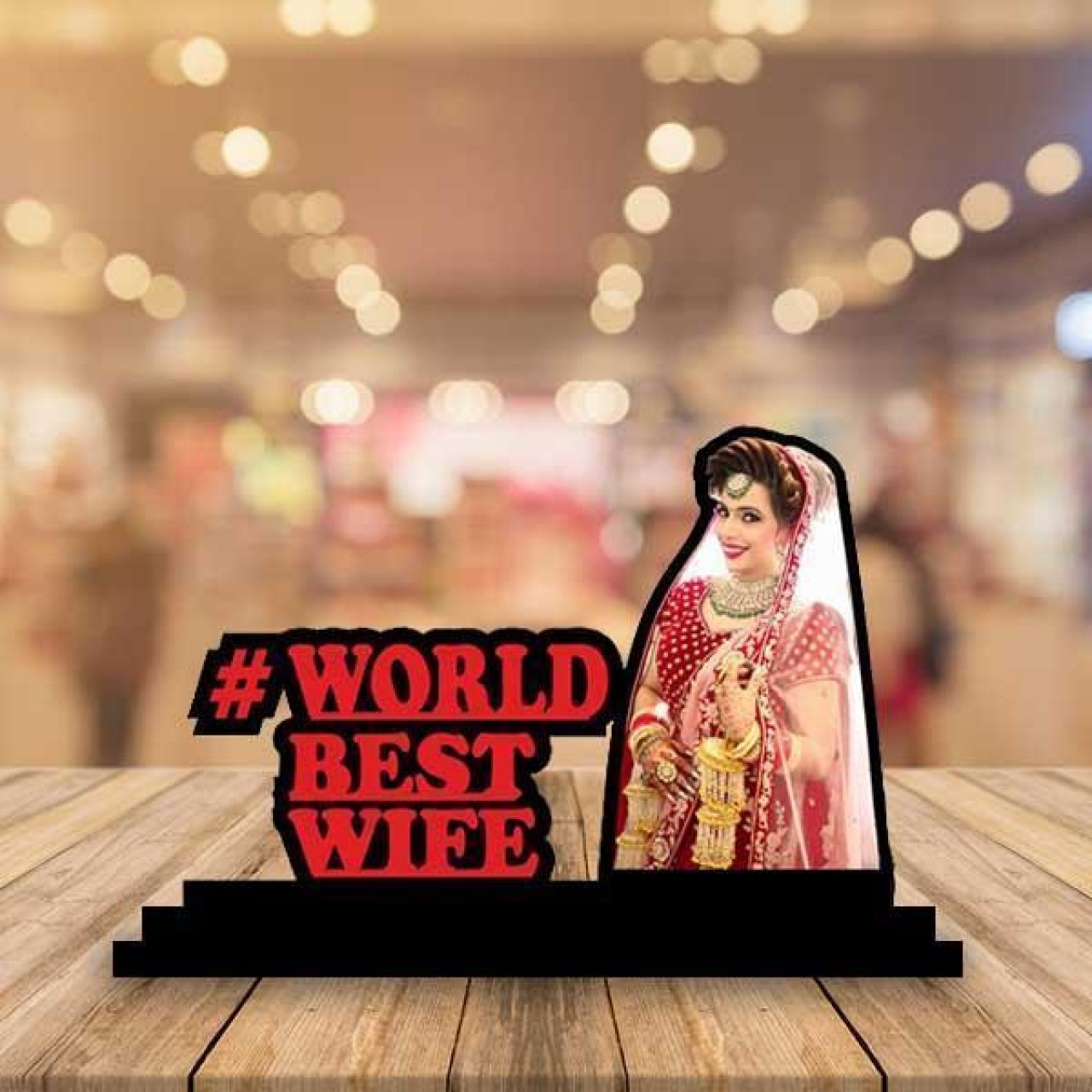 World Best Wife Photo Statue