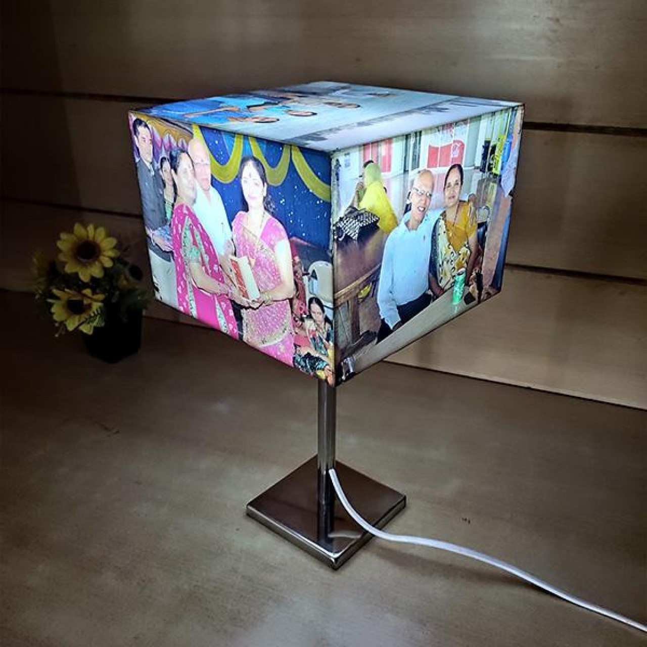 Personalized Bright Rectangle Lamp With Stand