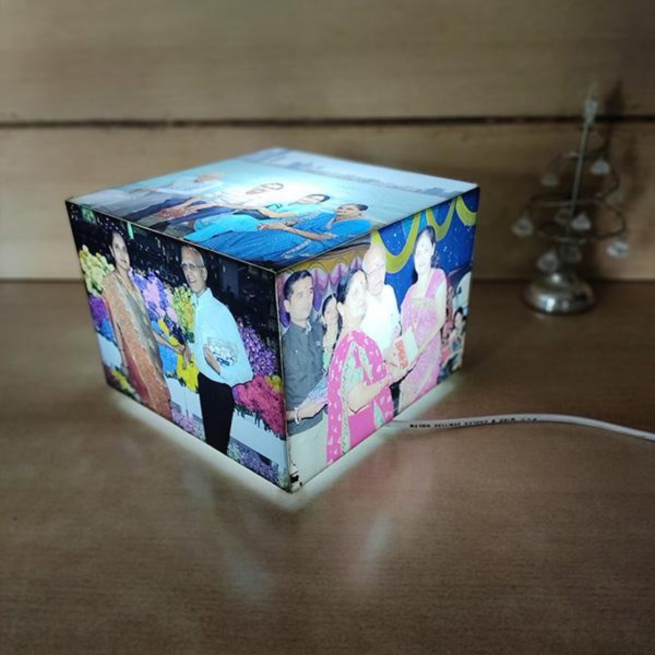 Personalized Bright Rectangle Table Top Lamp