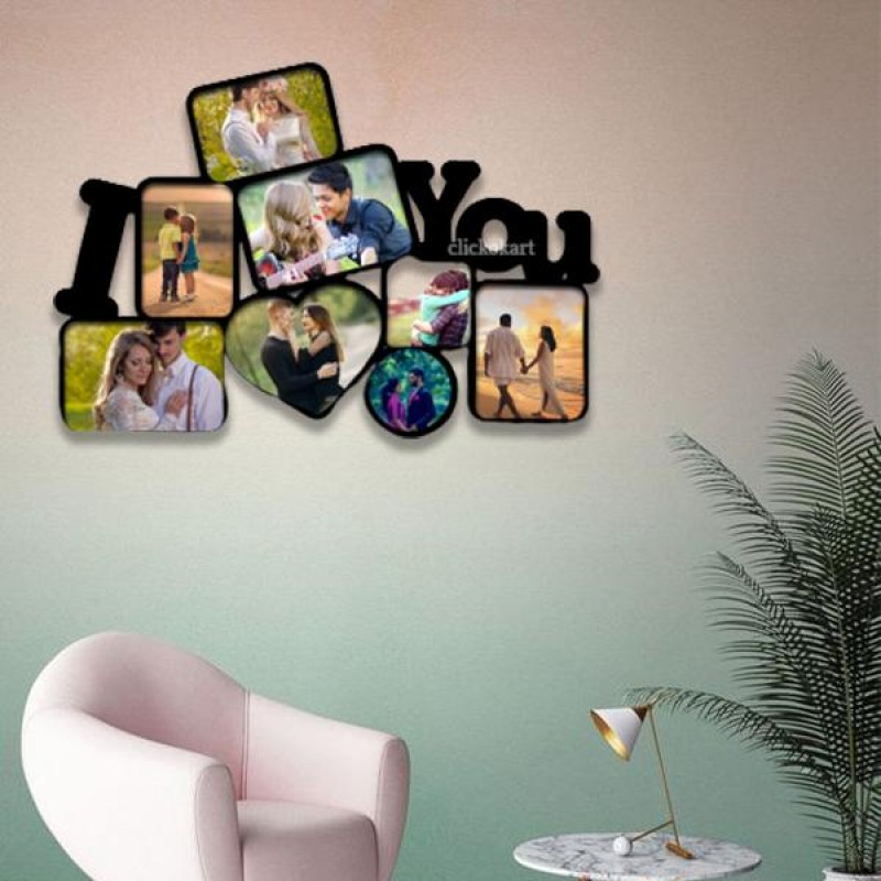 I Love You Wooden Photo Collage