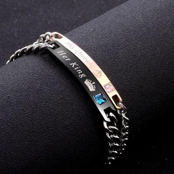 Jeka Couples His & Hers Bracelets Crown King and India | Ubuy