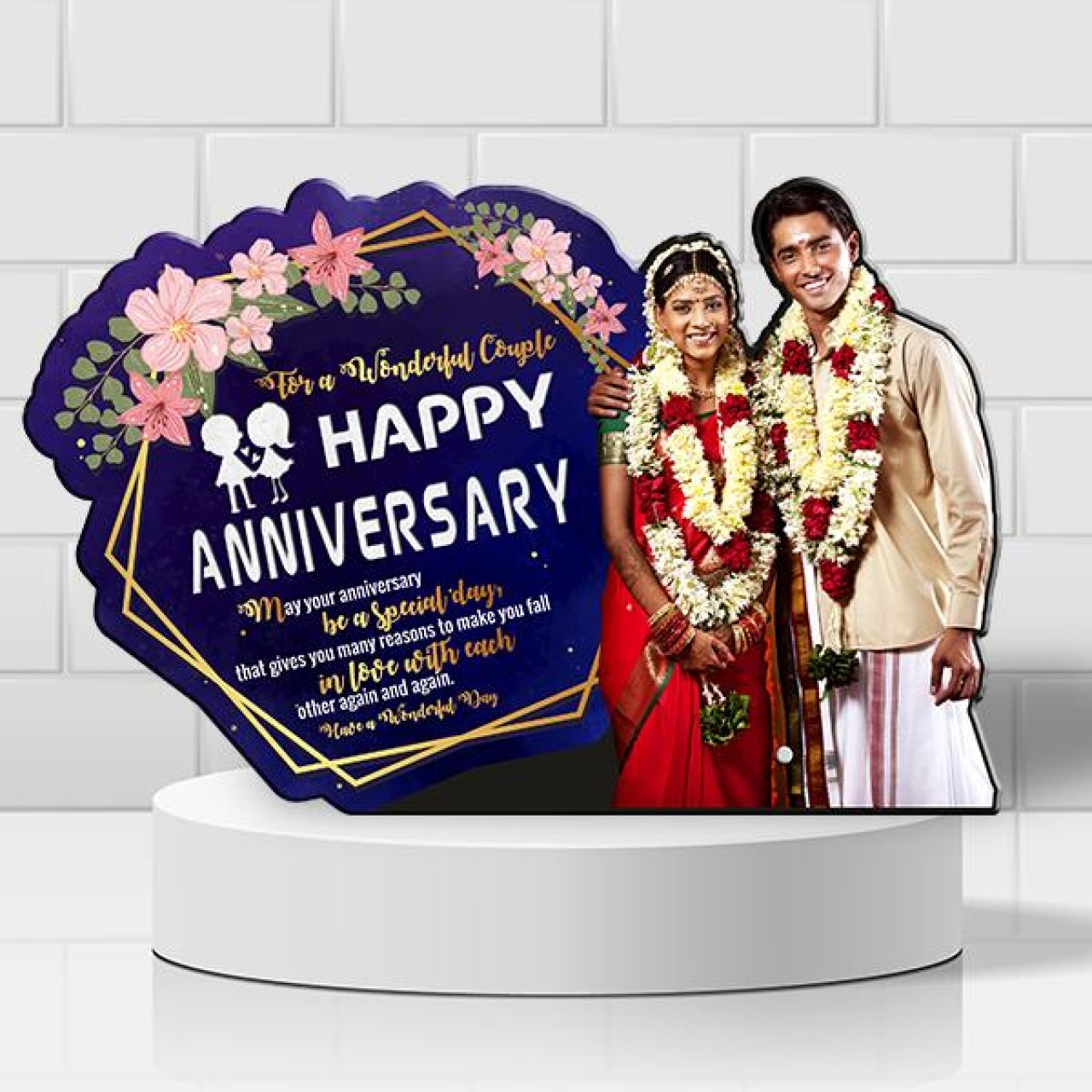 Customized Wooden Led Cut Out Anniversary