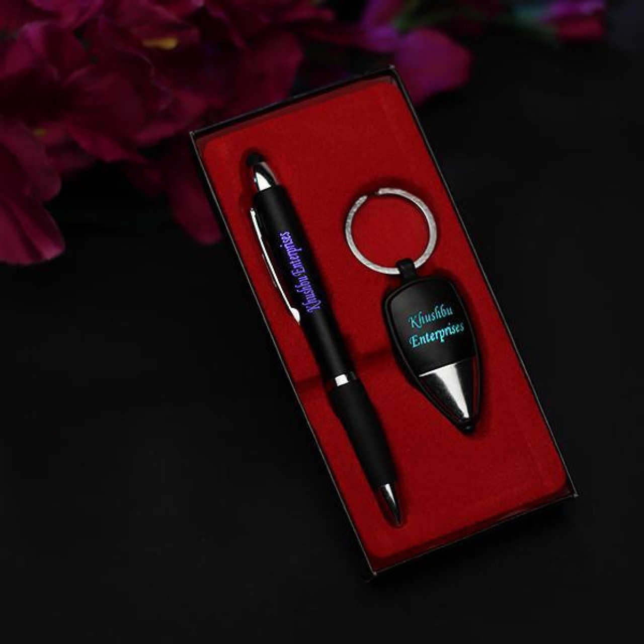 Personalized Led Key Chain And Pen Combo