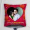 Personalized Cushion Red Heart Design