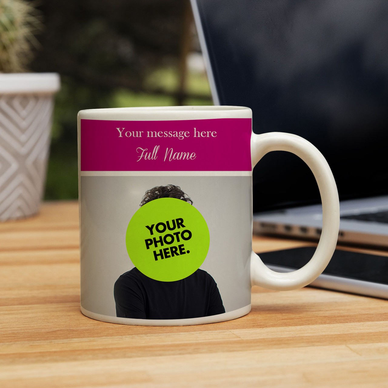 Personalised love message mug