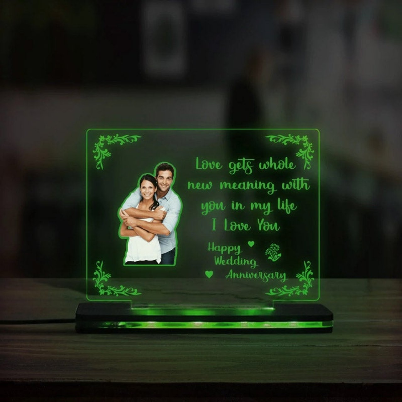 Wedding anniversary acrylic 3D lamp