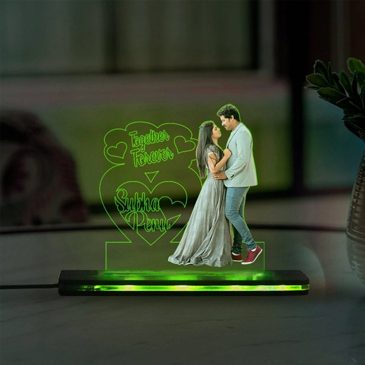 Love couple acrylic 3D lamp