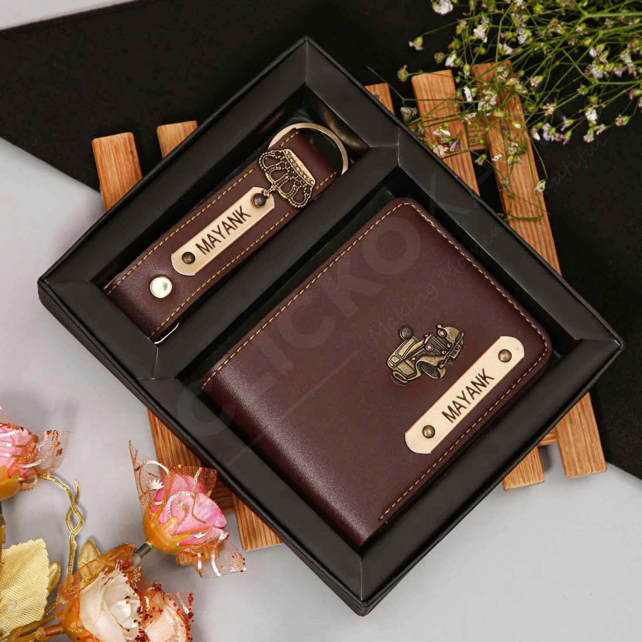 Wallet & Keychain gift set