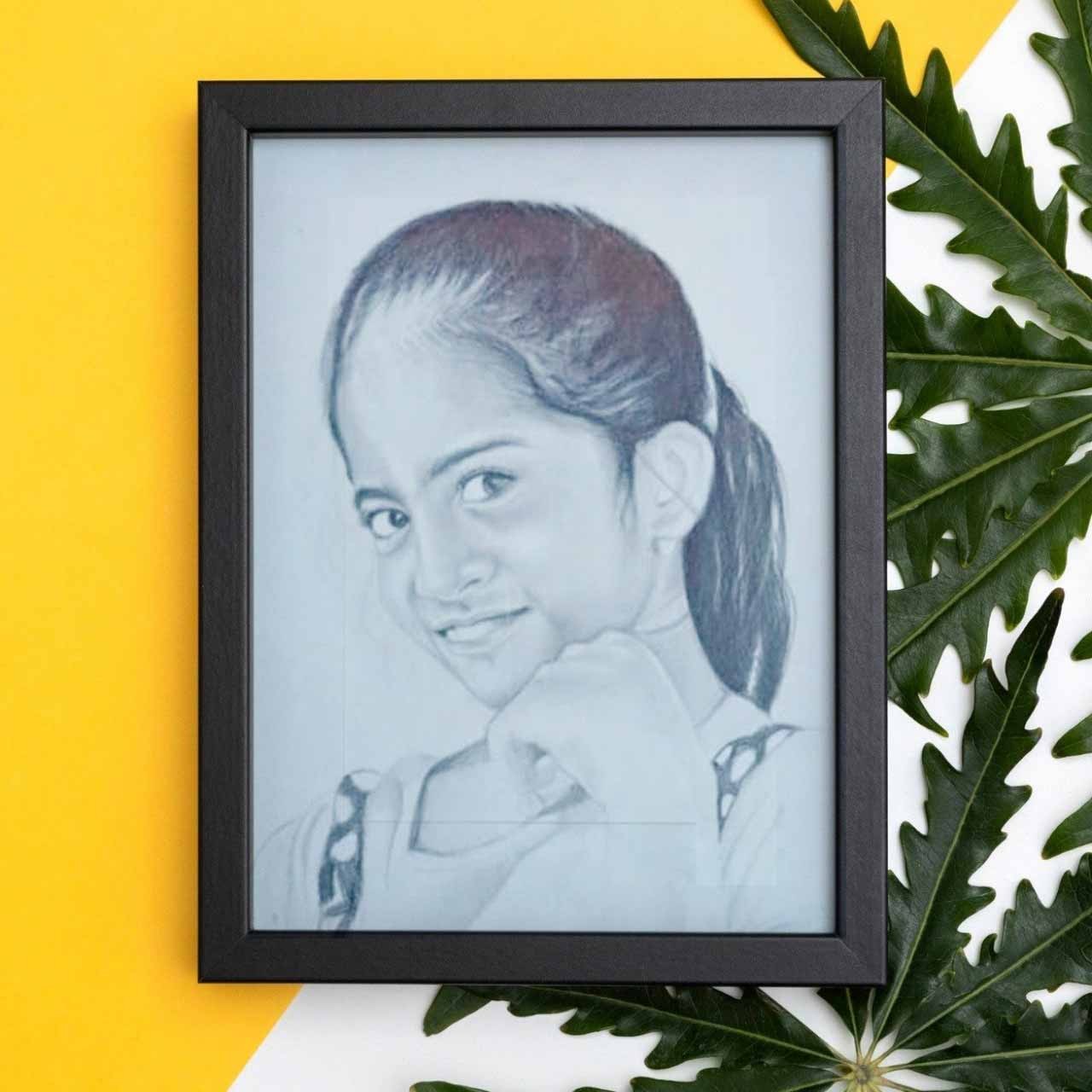 Paper Ivory Sheet Gift The Realistic Handmade Pencil Sketch Portrait, Size:  A3