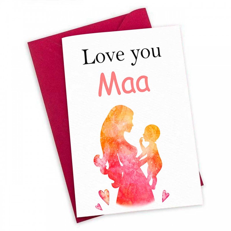Love You Maa Greeting Card
