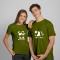 Mr. Lazy & Ms. Crazy Panda Cotton T-Shirts For Couple