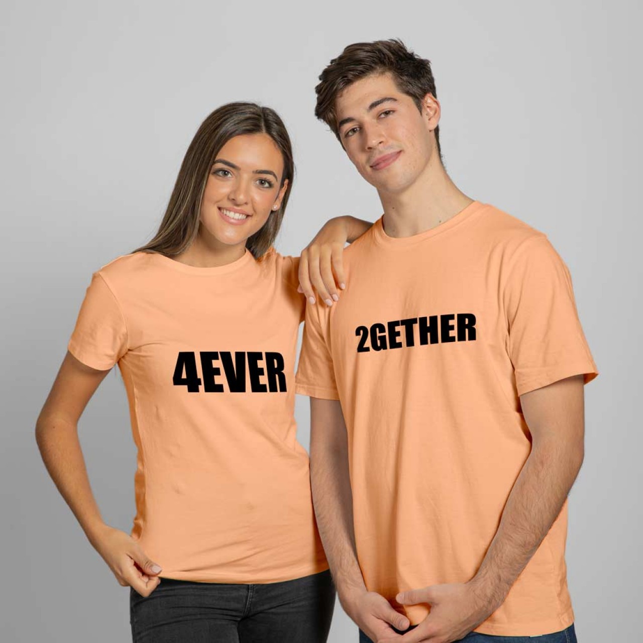 Forever Together Cotton T-Shirts For Couples