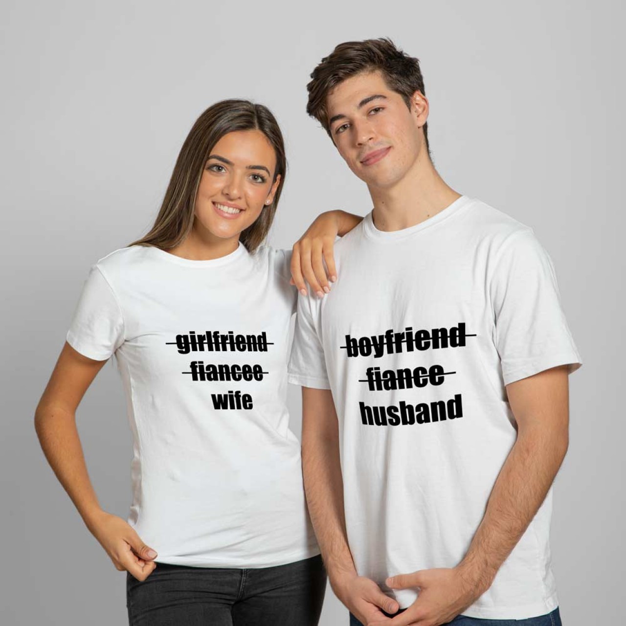 Husband & Wife Relation Journey Cotton T-Shirts For Couples
