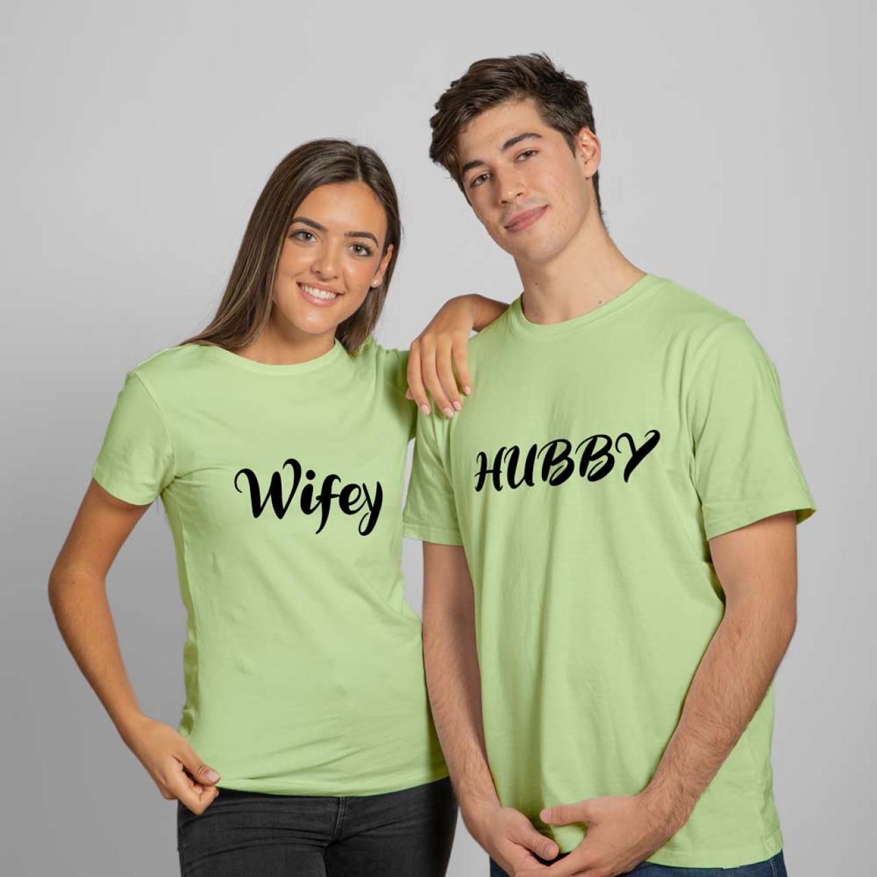 Husband & Wife Cotton T-Shirts For Couples