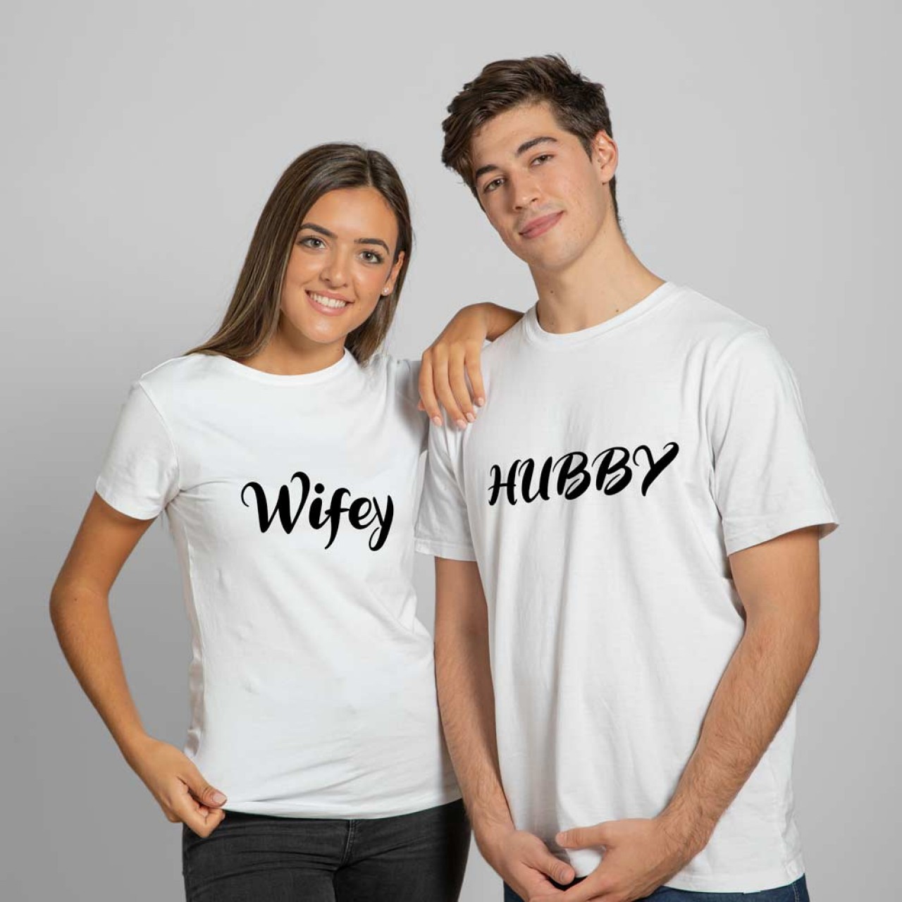Husband & Wife Cotton T-Shirts For Couples
