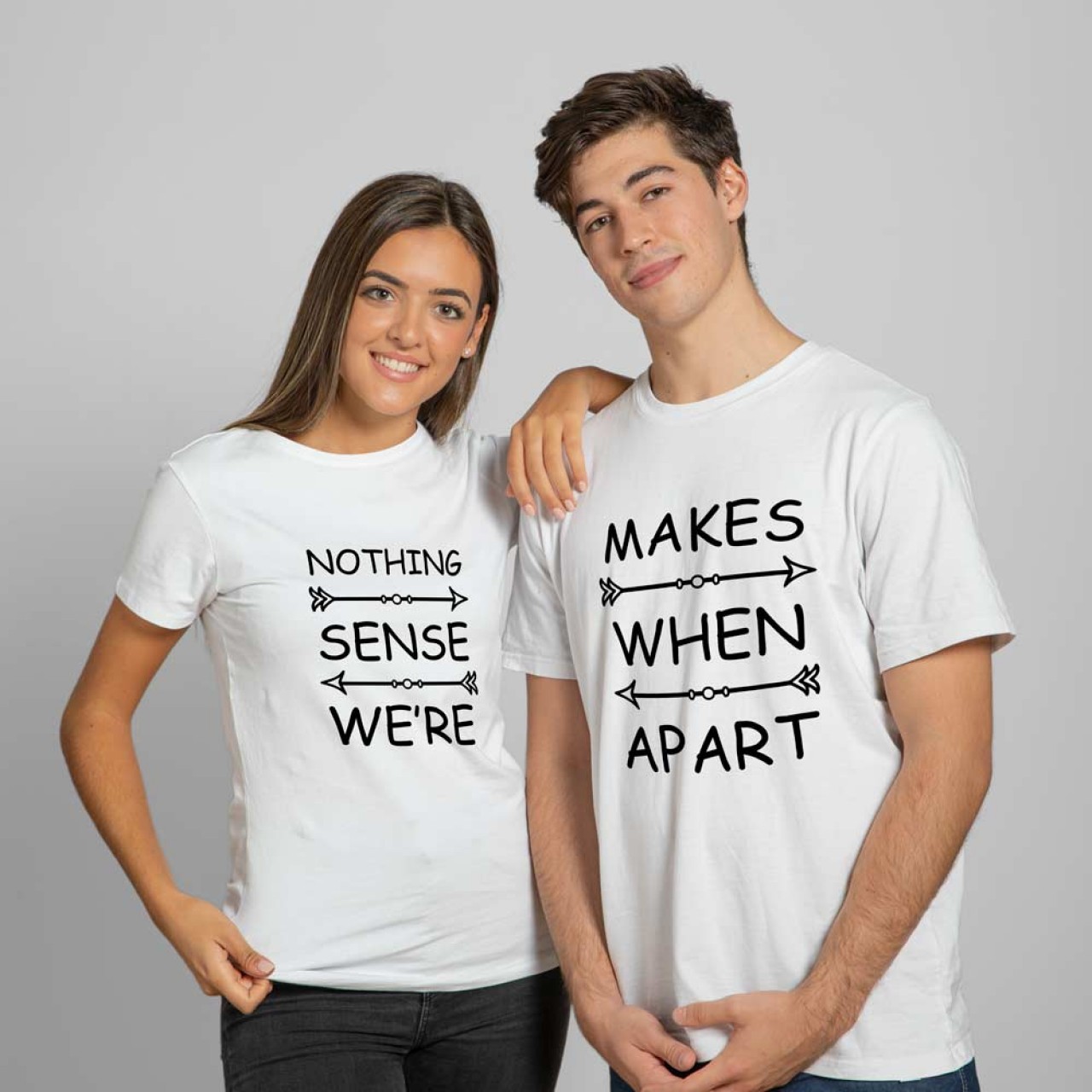 Make Sense Cotton T-Shirts For Couples