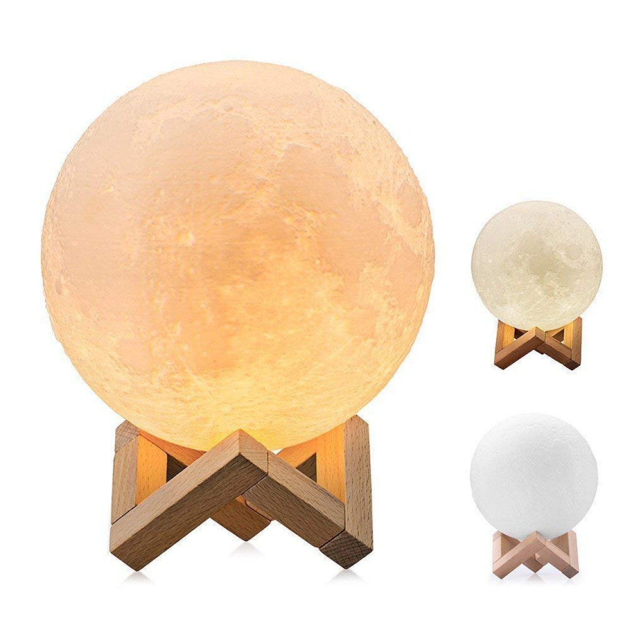 Personalized 3 Colors 3D Moon LED Lamp