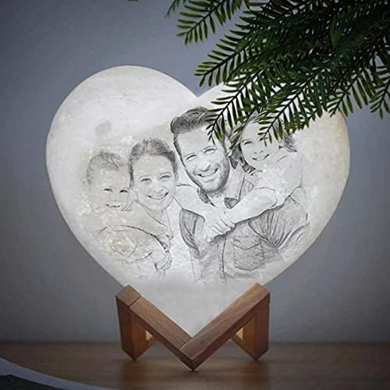 Personalized 3 Colors 3D Heart LED Lamp