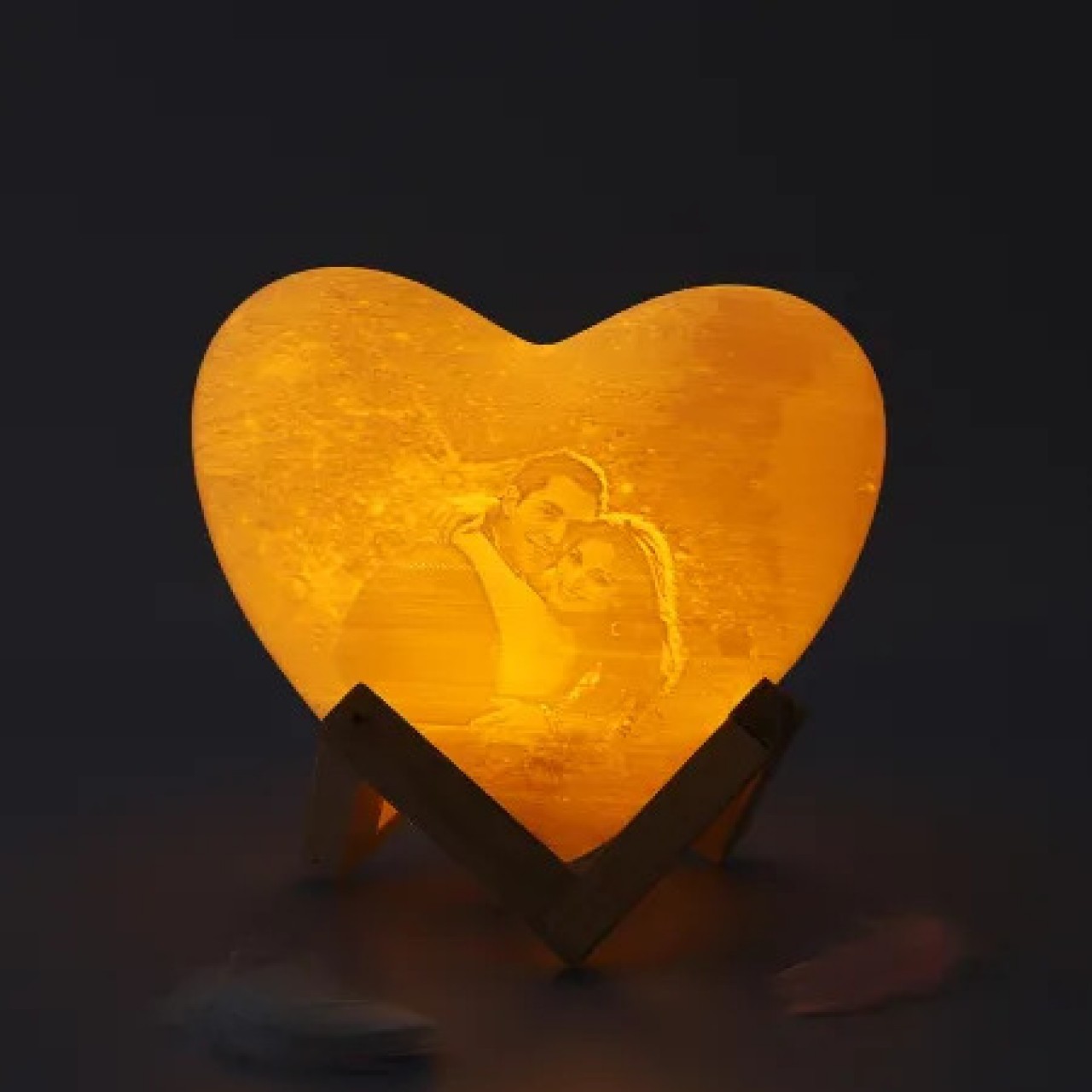 Personalized 3 Colors 3D Heart LED Lamp