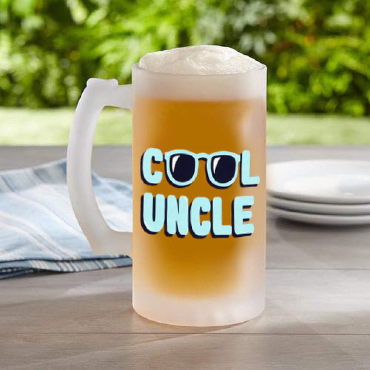 Cool Uncle Designer Frosted Beer Mug