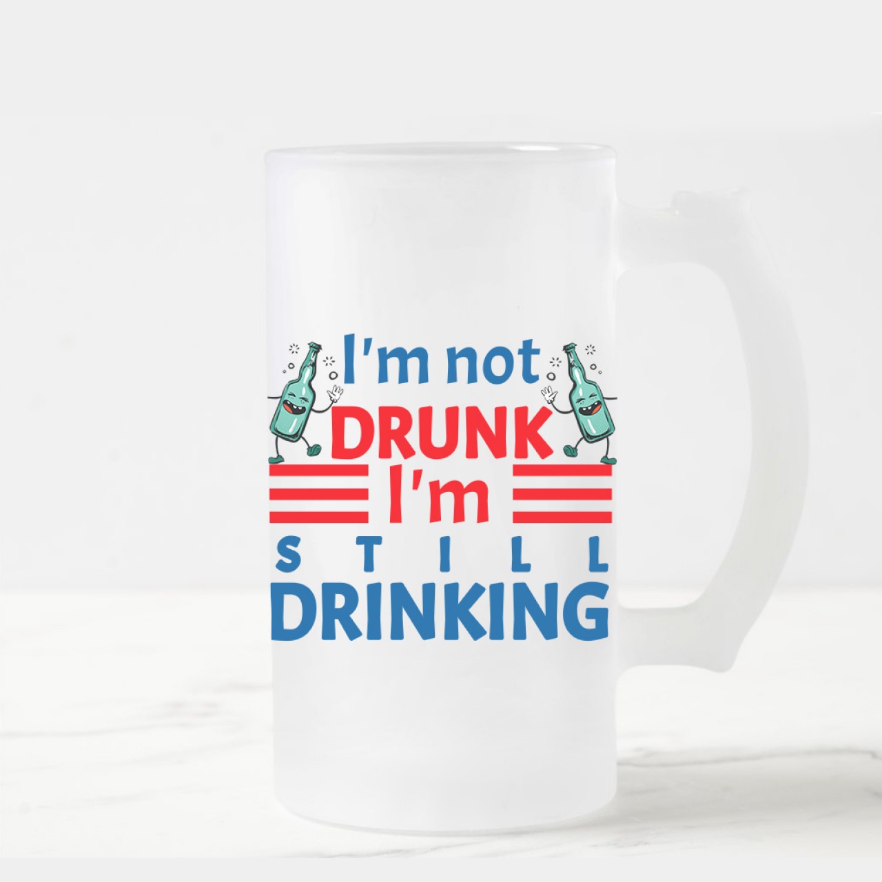 I'm Not Drunk Designer Frosted Beer Mug