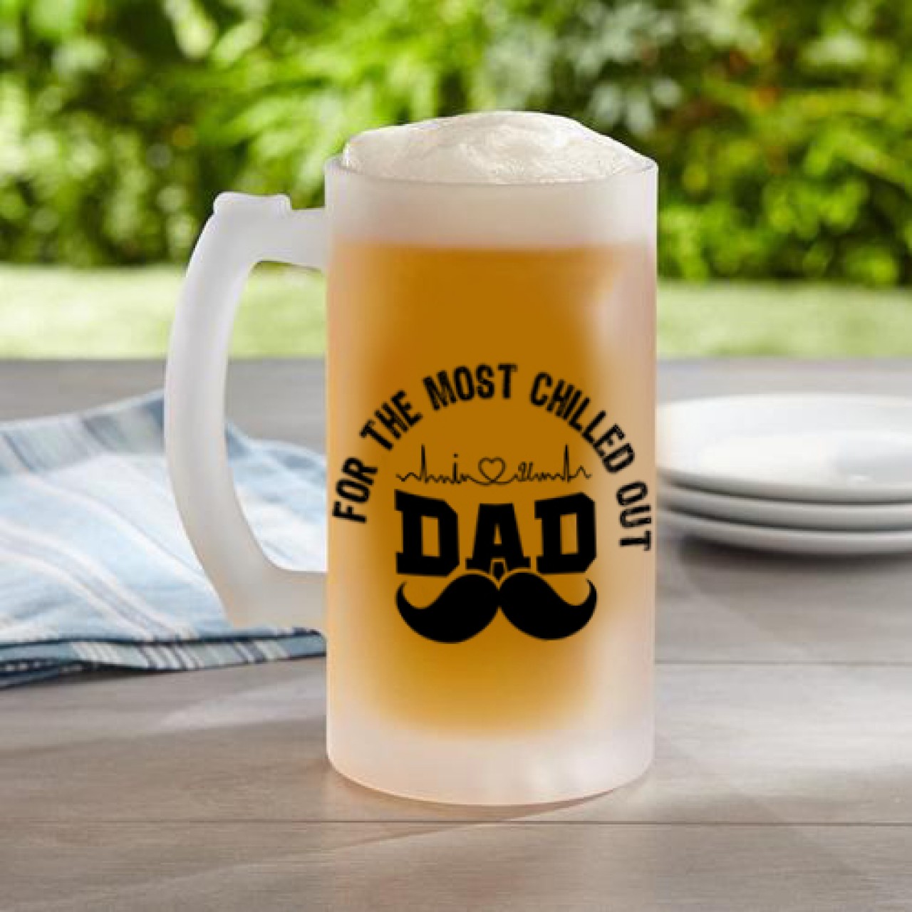 Chilled Out Dad Designer Frosted Beer Mug