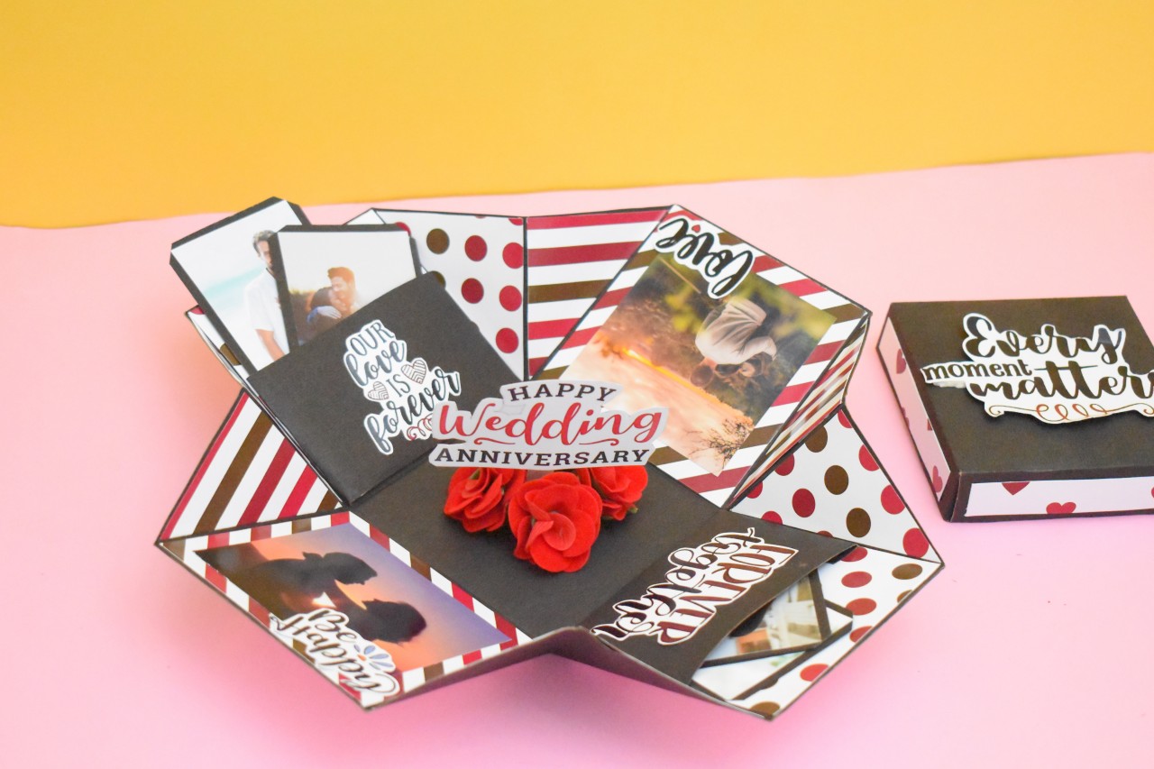 Personalized Hand Crafted Every Moment Matter Photo Explosion Box