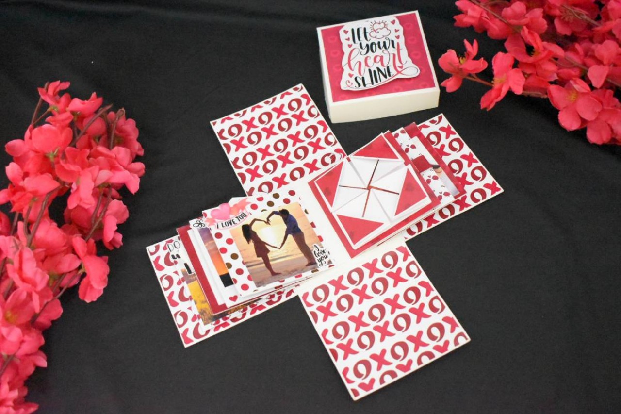 Personalized Hand Crafted Red Explorer Album