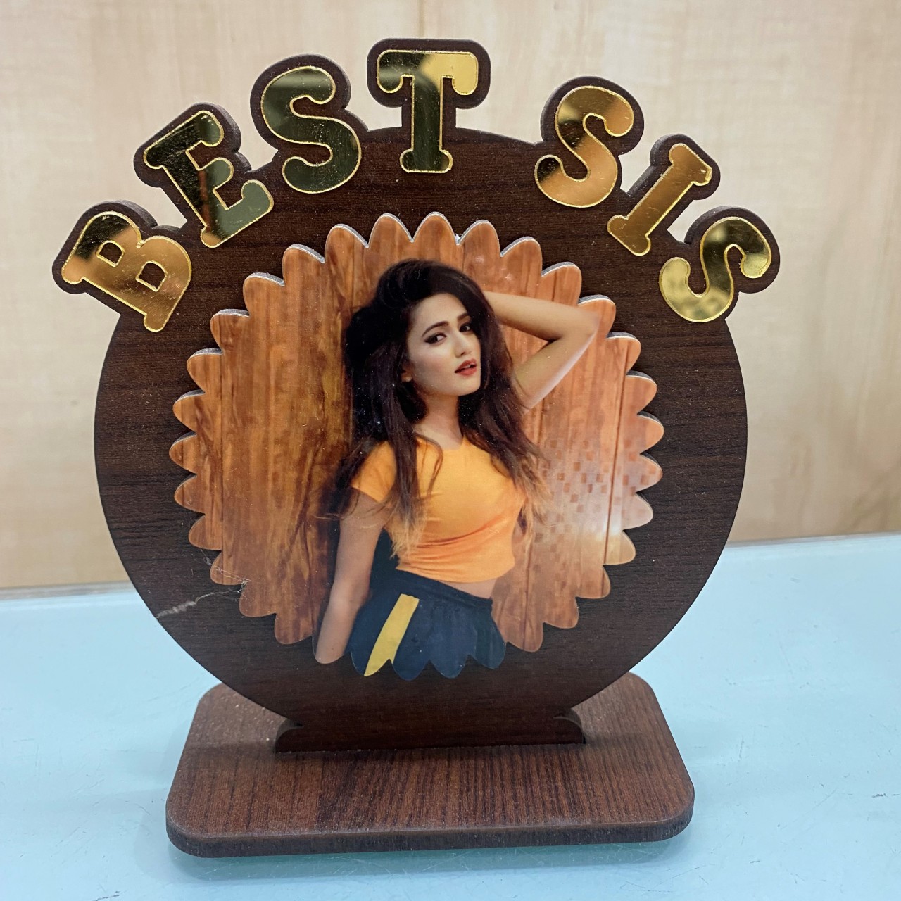 Personalized Best Sis Wooden Table Frame