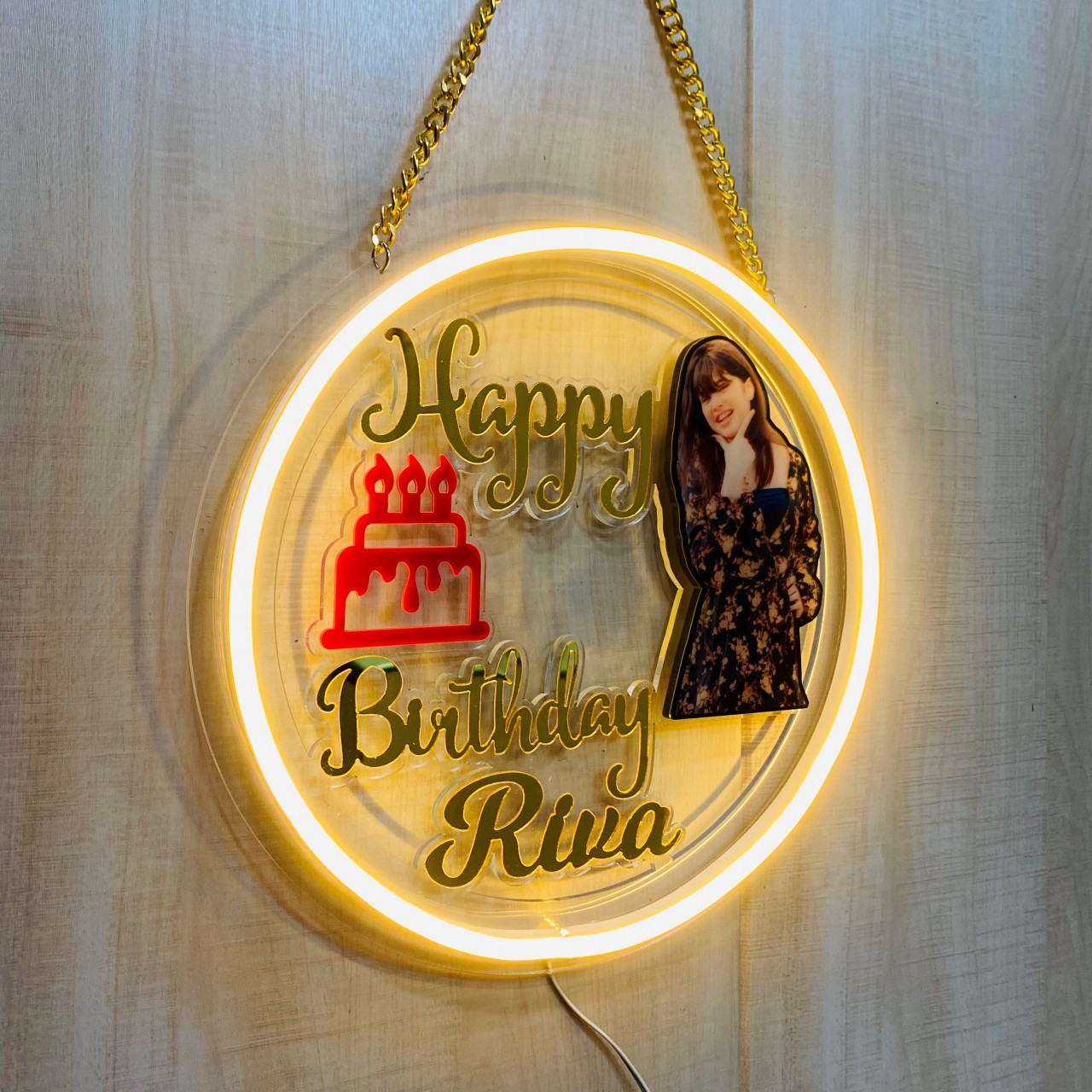 Personalized Birthday Neon Light Wall Hanging