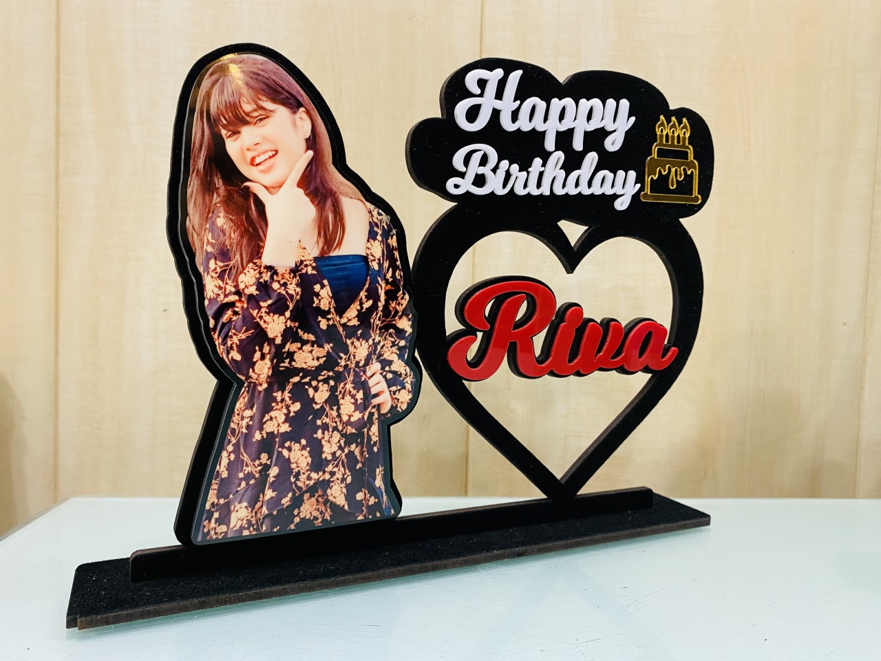 Personalized Birthday Wooden Table Frame
