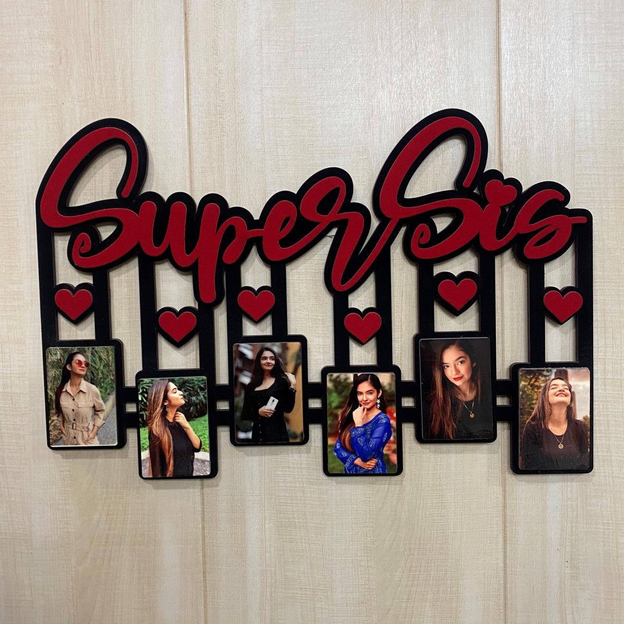 Personalized Super Sis Wooden Wall Frame