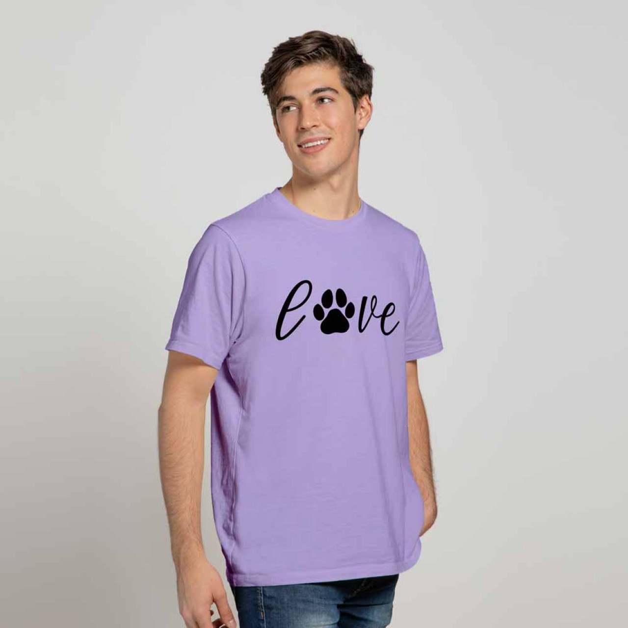 Love Paw Cotton T-Shirt For Men