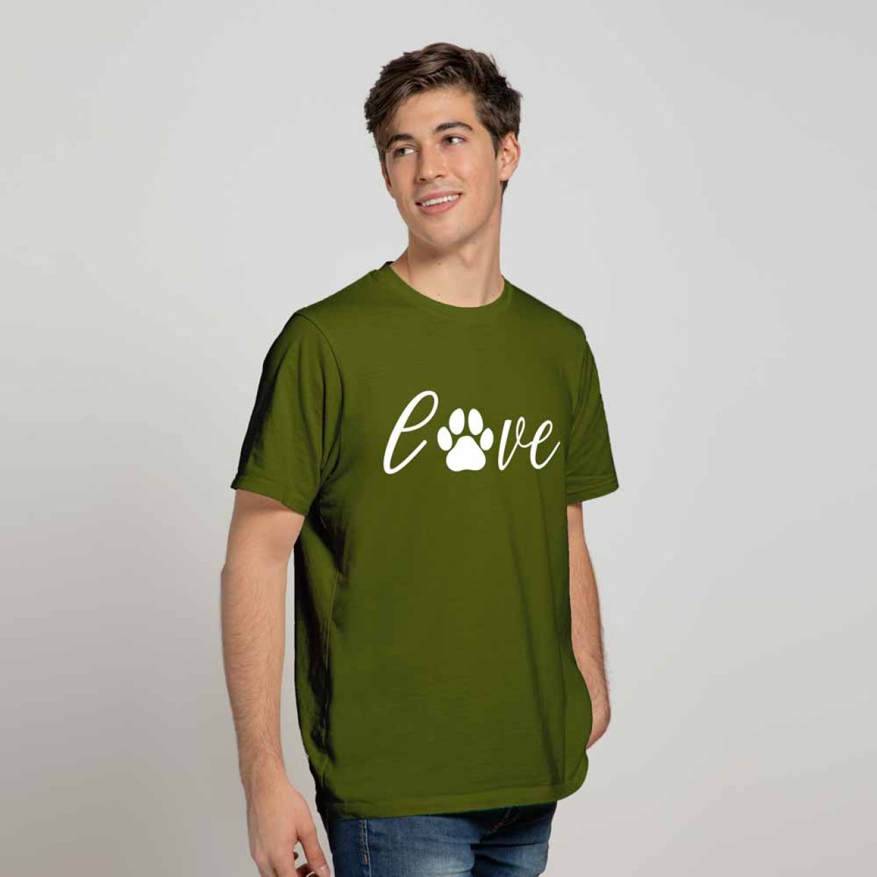 Love Paw Cotton T-Shirt For Men
