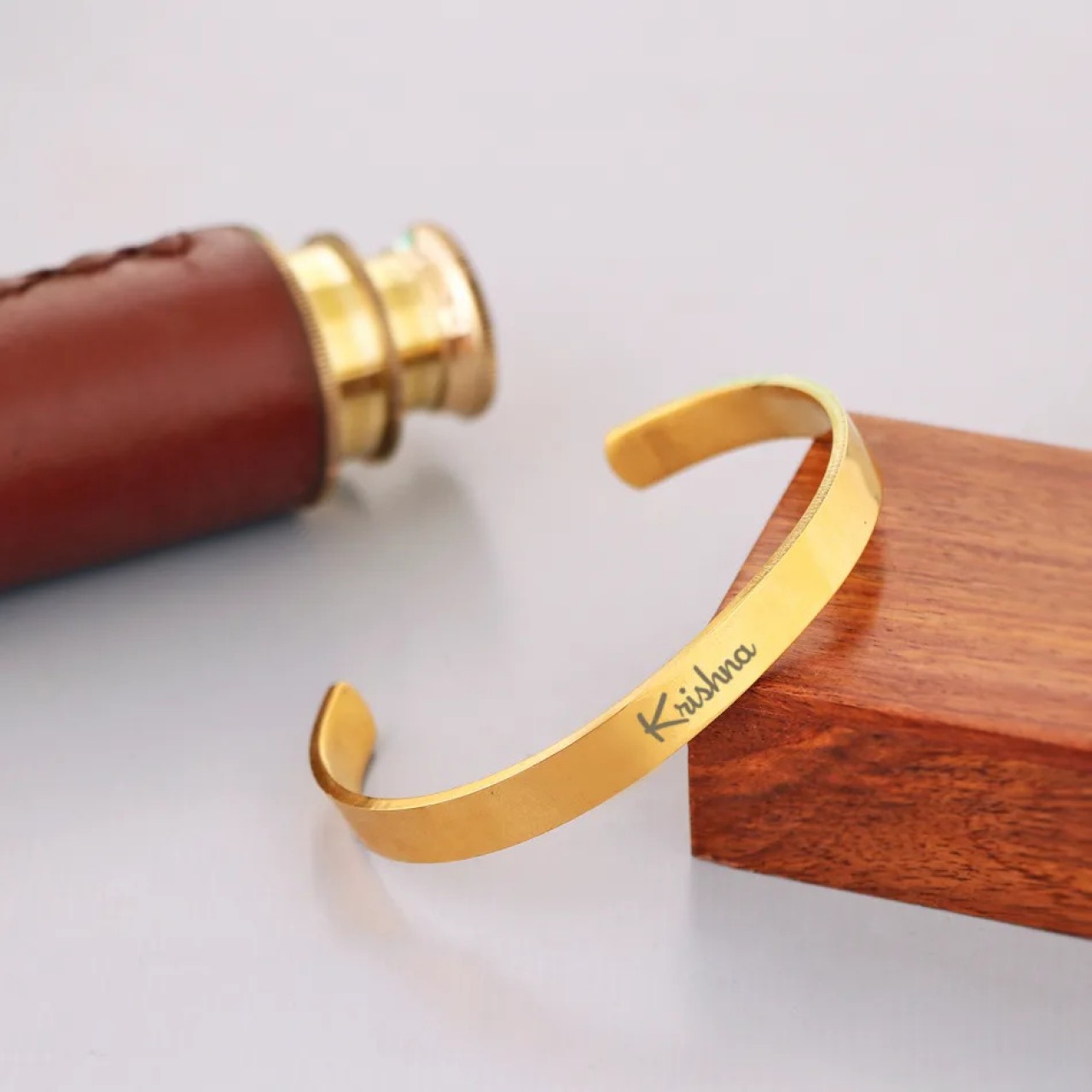 Personalized Unisex Brass Cuff Bracelet