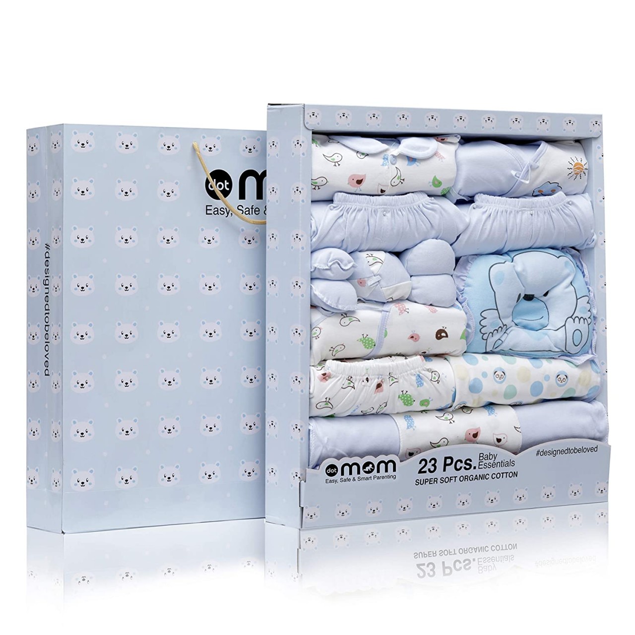 Organic Cotton Baby Cloth Set-Blue (Pack of 23)