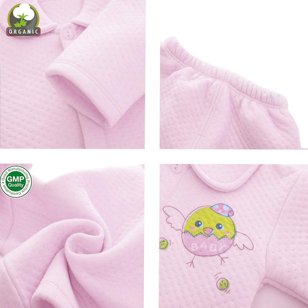 Organic Cotton Baby Cloth Set-Pink (Pack of 23)