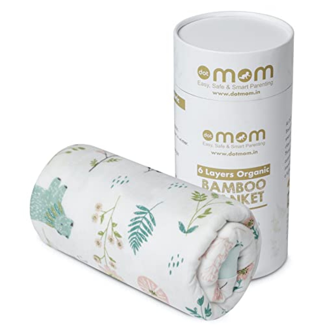 Organic Bamboo Baby Blanket | Bear-Elephant Print