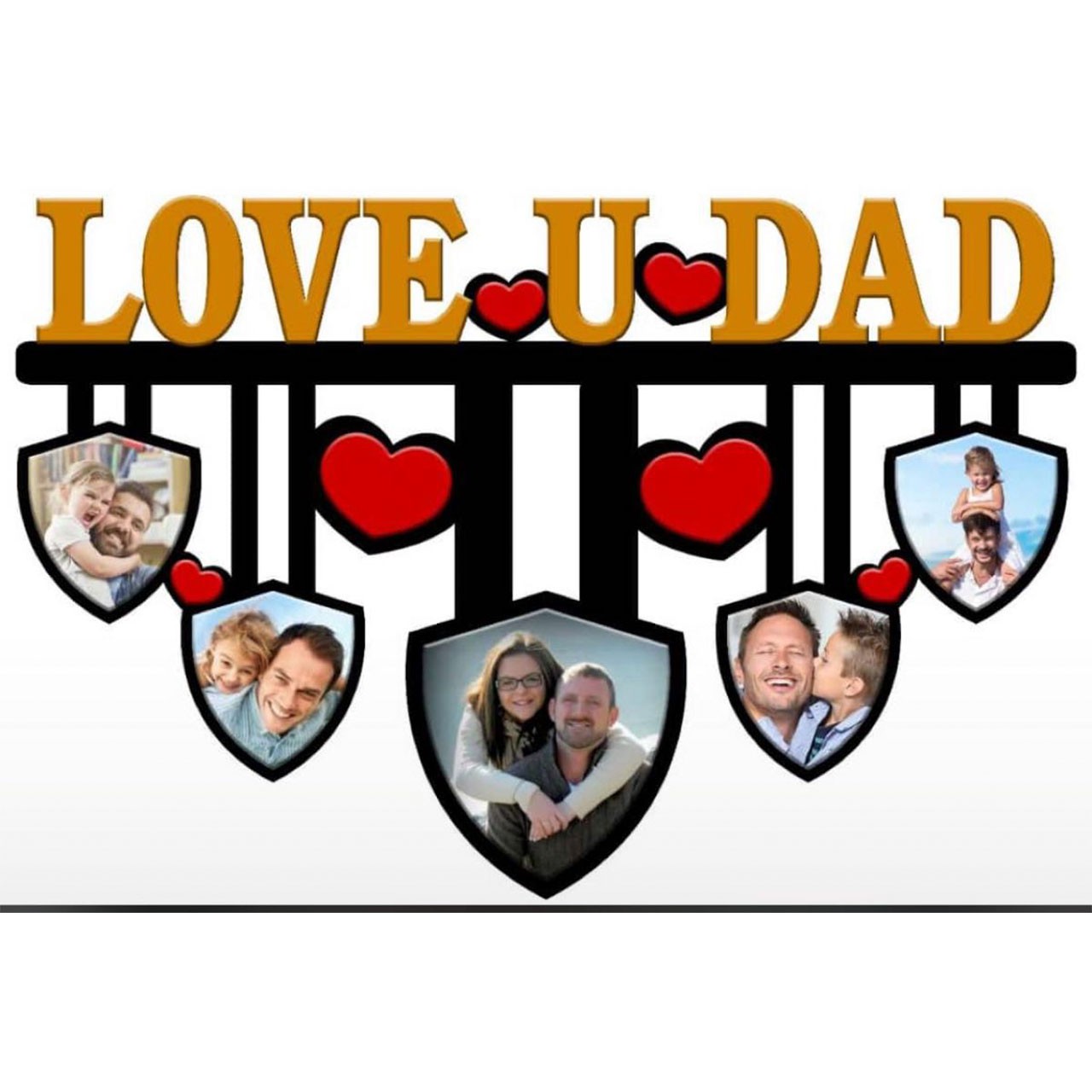 Personalized Love You Dad Wall Photo Frame