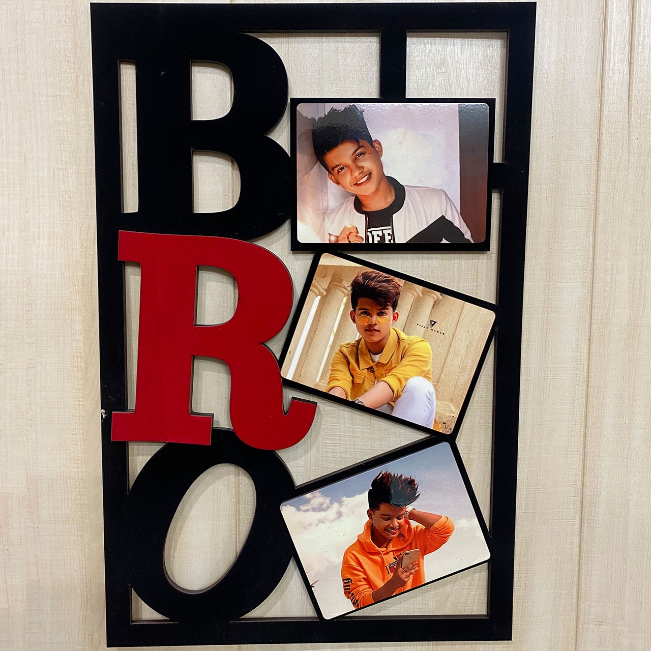 Personalized Bro Wooden Wall Frame