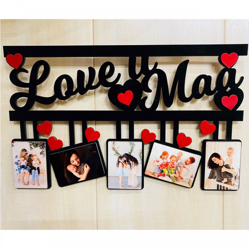 Personalized Love You Maa Wooden Wall Frame